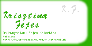 krisztina fejes business card